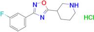 3-[3-(3-fluorophenyl)-1,2,4-oxadiazol-5-yl]piperidine hydrochloride