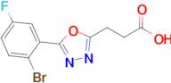 3-[5-(2-bromo-5-fluorophenyl)-1,3,4-oxadiazol-2-yl]propanoic acid