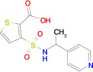 3-{[1-(pyridin-4-yl)ethyl]sulfamoyl}thiophene-2-carboxylic acid