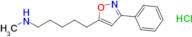 Methyl[5-(3-phenyl-1,2-oxazol-5-yl)pentyl]amine hydrochloride