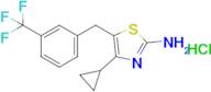 4-Cyclopropyl-5-{[3-(trifluoromethyl)phenyl]methyl}-1,3-thiazol-2-amine hydrochloride