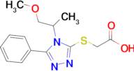 2-{[4-(1-methoxypropan-2-yl)-5-phenyl-4h-1,2,4-triazol-3-yl]sulfanyl}acetic acid