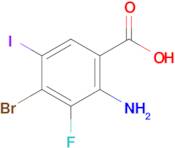 2-Amino-4-bromo-3-fluoro-5-iodobenzoic acid