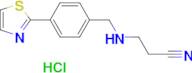 3-((4-(Thiazol-2-yl)benzyl)amino)propanenitrile hydrochloride