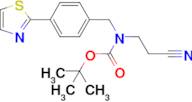 tert-Butyl (2-cyanoethyl)(4-(thiazol-2-yl)benzyl)carbamate