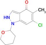 6-chloro-5-methyl-1-(oxan-2-yl)-2,4-dihydro-1H-indazol-4-one