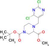 1-tert-Butyl 3-methyl 4-((2,4-dichloropyrimidin-5-yl)methyl)piperazine-1,3-dicarboxylate