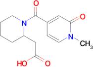 2-[1-(1-methyl-2-oxo-1,2-dihydropyridine-4-carbonyl)piperidin-2-yl]acetic acid