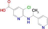 5-Chloro-6-{[1-(pyridin-3-yl)ethyl]amino}pyridine-3-carboxylic acid