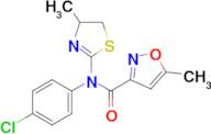 n-(4-Chlorophenyl)-5-methyl-N-(4-methyl-4,5-dihydro-1,3-thiazol-2-yl)-1,2-oxazole-3-carboxamide