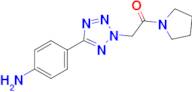 2-[5-(4-aminophenyl)-2h-1,2,3,4-tetrazol-2-yl]-1-(pyrrolidin-1-yl)ethan-1-one