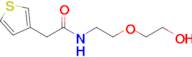 n-[2-(2-hydroxyethoxy)ethyl]-2-(thiophen-3-yl)acetamide