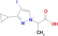 2-(3-Cyclopropyl-4-iodo-1h-pyrazol-1-yl)propanoic acid