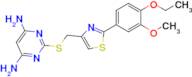 2-({[2-(4-ethoxy-3-methoxyphenyl)-1,3-thiazol-4-yl]methyl}sulfanyl)pyrimidine-4,6-diamine