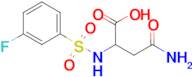 3-Carbamoyl-2-(3-fluorobenzenesulfonamido)propanoic acid