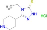 4-ethyl-3-(piperidin-4-yl)-4,5-dihydro-1H-1,2,4-triazole-5-thione hydrochloride