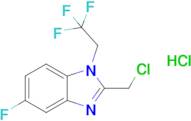 2-(Chloromethyl)-5-fluoro-1-(2,2,2-trifluoroethyl)-1h-1,3-benzodiazole hydrochloride