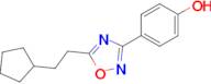 4-[5-(2-cyclopentylethyl)-1,2,4-oxadiazol-3-yl]phenol