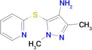 1,3-Dimethyl-5-(pyridin-2-ylsulfanyl)-1h-pyrazol-4-amine