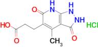 3-{4-methyl-3,6-dioxo-1h,2h,3h,6h,7h-pyrazolo[3,4-b]pyridin-5-yl}propanoic acid hydrochloride