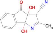 3a,8b-dihydroxy-2-methyl-4-oxo-3H,3aH,4H,8bH-indeno[1,2-b]pyrrole-3-carbonitrile