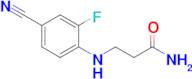 3-[(4-cyano-2-fluorophenyl)amino]propanamide