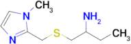 1-{[(1-methyl-1h-imidazol-2-yl)methyl]sulfanyl}butan-2-amine