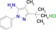 3-Tert-butyl-4-methyl-1-phenyl-1h-pyrazol-5-amine hydrochloride