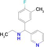 Ethyl[(4-fluoro-3-methylphenyl)(pyridin-3-yl)methyl]amine