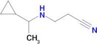 3-[(1-cyclopropylethyl)amino]propanenitrile