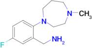 [5-fluoro-2-(4-methyl-1,4-diazepan-1-yl)phenyl]methanamine