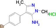 4-(4-bromophenyl)-1,3-dimethyl-1H-pyrazol-5-amine hydrochloride