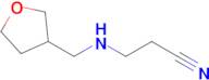 3-[(oxolan-3-ylmethyl)amino]propanenitrile