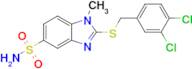 2-{[(3,4-dichlorophenyl)methyl]sulfanyl}-1-methyl-1h-1,3-benzodiazole-5-sulfonamide