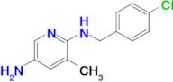 n2-[(4-chlorophenyl)methyl]-3-methylpyridine-2,5-diamine