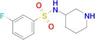 3-Fluoro-N-(piperidin-3-yl)benzene-1-sulfonamide