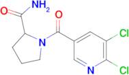 1-(5,6-Dichloropyridine-3-carbonyl)pyrrolidine-2-carboxamide