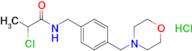 2-Chloro-N-{[4-(morpholin-4-ylmethyl)phenyl]methyl}propanamide hydrochloride