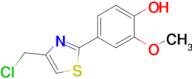 4-[4-(chloromethyl)-1,3-thiazol-2-yl]-2-methoxyphenol