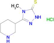 4-methyl-3-(piperidin-3-yl)-4,5-dihydro-1H-1,2,4-triazole-5-thione hydrochloride