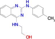 2-({2-[(4-methylphenyl)amino]quinazolin-4-yl}amino)ethan-1-ol