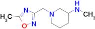 n-Methyl-1-[(5-methyl-1,2,4-oxadiazol-3-yl)methyl]piperidin-3-amine