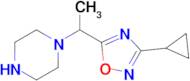 1-[1-(3-cyclopropyl-1,2,4-oxadiazol-5-yl)ethyl]piperazine