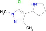 5-Chloro-1,3-dimethyl-4-(pyrrolidin-2-yl)-1h-pyrazole