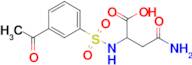 2-(3-Acetylbenzenesulfonamido)-3-carbamoylpropanoic acid