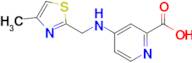 4-{[(4-methyl-1,3-thiazol-2-yl)methyl]amino}pyridine-2-carboxylic acid