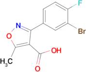 3-(3-Bromo-4-fluorophenyl)-5-methyl-1,2-oxazole-4-carboxylic acid