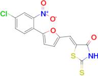 (5Z)-5-{[5-(4-chloro-2-nitrophenyl)furan-2-yl]methylidene}-2-sulfanylidene-1,3-thiazolidin-4-one