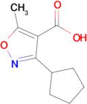 3-Cyclopentyl-5-methyl-1,2-oxazole-4-carboxylic acid