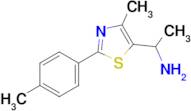 1-[4-methyl-2-(4-methylphenyl)-1,3-thiazol-5-yl]ethan-1-amine